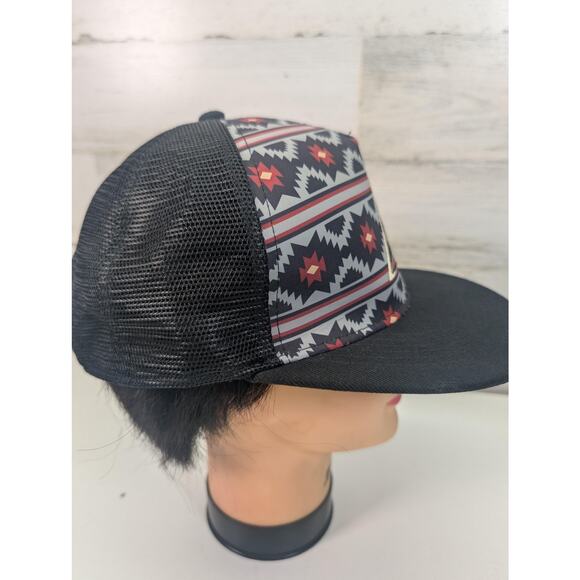 Arizona Diamondbacks Hat Cap Snap Back Mens Black Red MLB Baseball Trucker Aztec - Picture 6 of 12